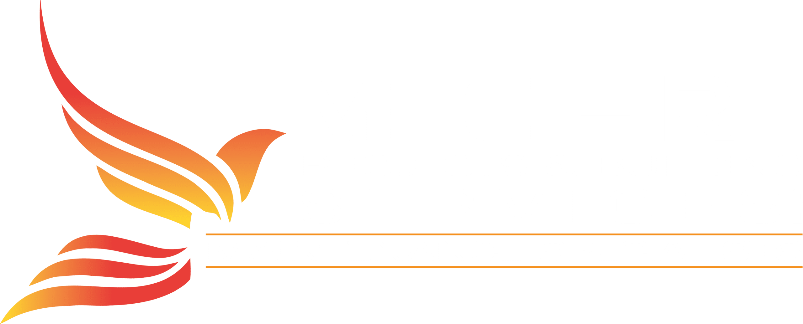 MEC Fire Projects and Building Services Logo (white & orange)